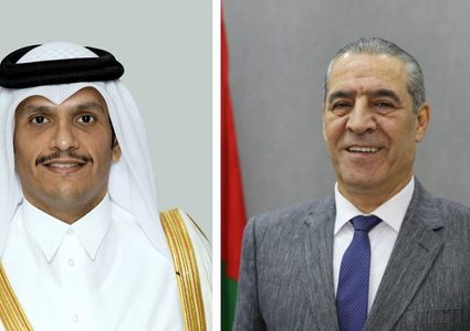 الشيخ ووزير الخارجية القطري يبحثان استمرار التنسيق المشترك على المستويات كافة