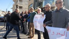 وقفة في طمرة تنديدا بجرائم الاحتلال في جنين