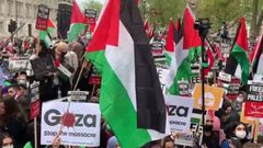 مظاهرة حاشدة في نيويورك تنديدا بالعدوان الإسرائيلي على جنين