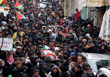 تشييع جثمان الشهيد الفتى الأشقر في نابلس