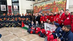 وصول فريق دولة فلسطين للتدخل والاستجابة العاجلة إلى سوريا وتركيا