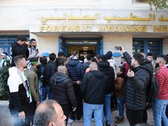 تشييع جثمان الشهيد مثقال ريان من معهد الطب العدلي في جامعة النجاح الوطنية