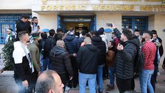 تشييع جثمان الشهيد مثقال ريان من معهد الطب العدلي في جامعة النجاح الوطنية