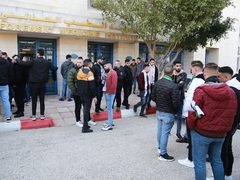 تشييع جثمان الشهيد مثقال ريان من معهد الطب العدلي في جامعة النجاح الوطنية
