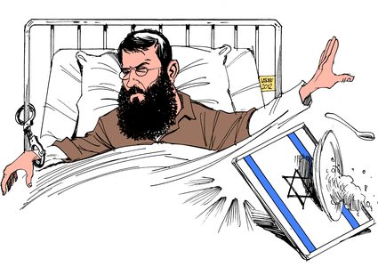 الأسير خضر عدنان يواصل إضرابه عن الطعام لليوم الرابع عشر