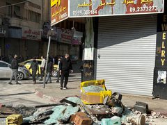 الدمار الذي خلفه العدوان الإسرائيلي في مدينة نابلس إثر اقتحامها اليوم