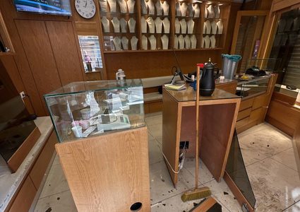 الدمار الذي خلفه العدوان الإسرائيلي في مدينة نابلس إثر اقتحامها اليوم