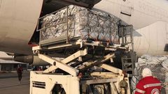 طائرة أوروبية ثالثة تصل إلى سوريا محملة بـ 120 طنا من المواد الإغاثية والطبية