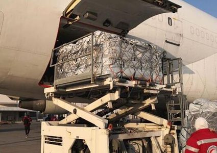 طائرة أوروبية ثالثة تصل إلى سوريا محملة بـ 120 طنا من المواد الإغاثية والطبية