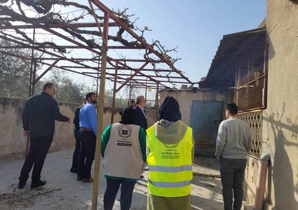 وفد الحركة الإسلاميةوالإغاثة 48يزور حوارة وبورين بعد اعتداءات المستوطنين