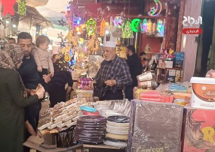 أجواء تحضيرات سوق الزاوية بغزة استعداداً لاستقبال شهر رمضان