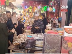 جانب من أجواء تحضيرات سوق الزاوية بغزة استعداداً لاستقبال شهر رمضان