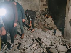 الدمار الذي خلفه العدوان الإسرائيلي في مدينة جنين إثر اقتحامها اليوم