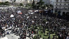 تظاهرة جديدة بعد حادث القطار في اليونان