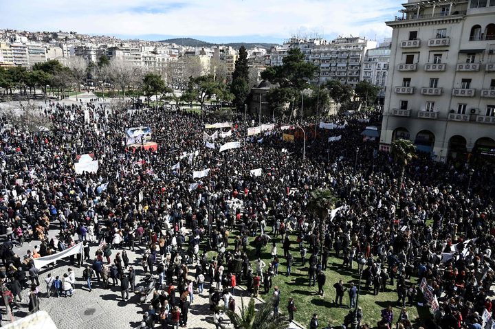 تظاهرة جديدة بعد حادث القطار في اليونان