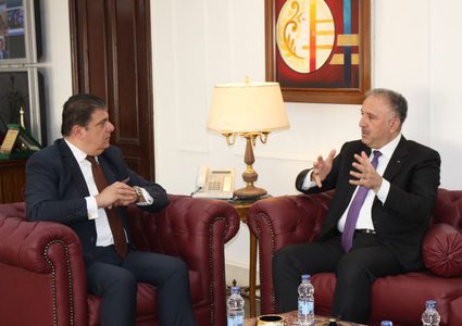 الوزير عساف يلتقي رئيس الهيئة الوطنية للإعلام في مصر