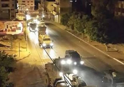قوات الاحتلال تقتحم المنطقة الشرقية من مدينة نابلس