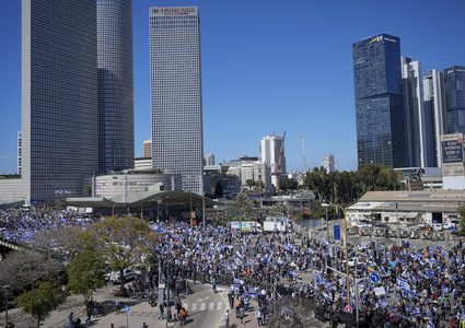 احتجاجات ضد إضعاف القضاء في إسرائيل