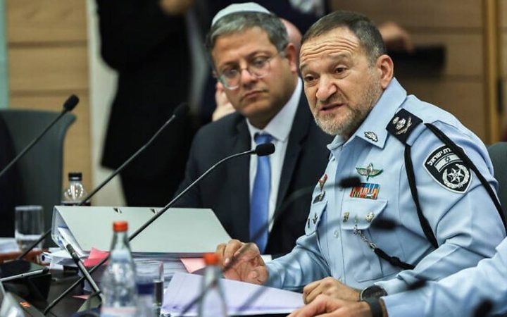 قائد شرطة الإحتلال:بن غفير يتدخل في عمل الشرطة
