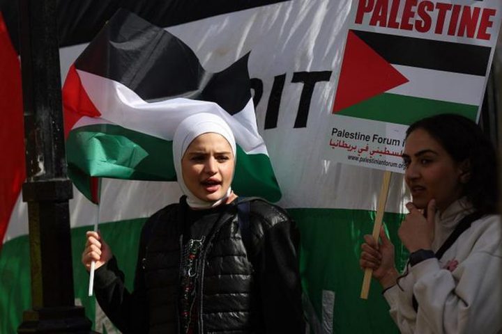 تزامنًا مع زيارة نتنياهو.. مظاهرة مناهضة للاحتلال في لندن
