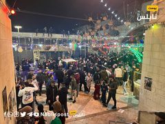 من الأجواء الرمضانية في باب الساحة بالبلدة القديمة وسط نابلس