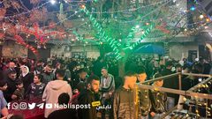 من الأجواء الرمضانية في باب الساحة بالبلدة القديمة وسط نابلس