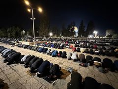 صلاة التراويح في اليوم الخامس رمضان بالمسجد الأقصى المبارك