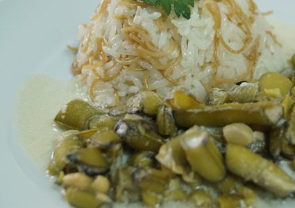 طبق الفول بلبن على الطريقة الفلسطينية