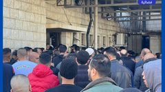 من وداع الشهيدين أبو بكر والحلاق من أمام مستشفى رفيديا بنابلس