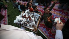 أجواء إفطار جماعي واسع نظمه أهالي  بيت لاهيا شمال قطاع غزة