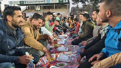 اللمة اللهوانية: مبادرة إفطار جماعي في بيت لاهيا شمال قطاع غزة