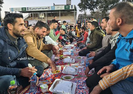 اللمة اللهوانية: مبادرة إفطار جماعي في بيت لاهيا شمال قطاع غزة