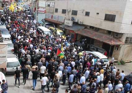 تشييع جثمان الشهيد عائد سليم شرق قلقيلية