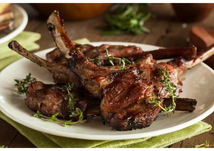 " ريش اللحم المشوي"