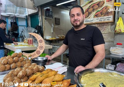 من الأجواء الرمضانية في مدينة نابلس