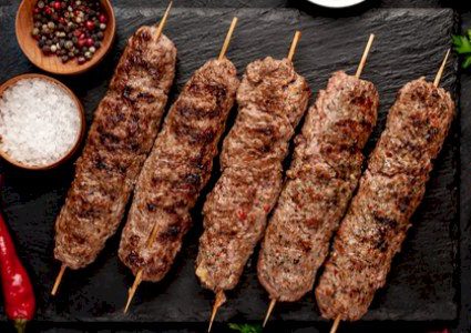 كباب مشوي بالفرن مع تتبيله مميزه