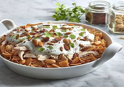 طريقة عمل فَتة شاورما الدجاج