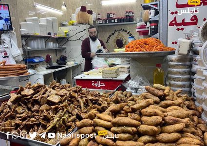 أسواق البلدة القديمة في نابلس في ظل الأجواء الباردة