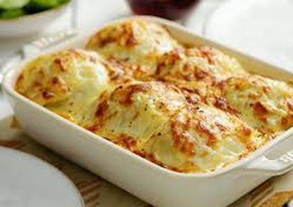 طريقة عمل صينية الدجاج بالبطاطا والكريمة