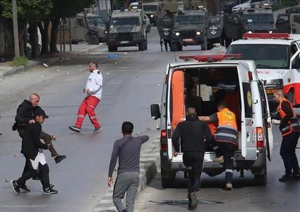 اصابات بالرصاص المعدني شرق نابلس