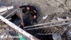 آثار الدمار في المنزل الذي تم استهداف شهداء نابلس  الثلاثة فيه صباح اليوم الخميس