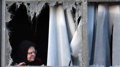 آثار عدوان الاحتلال وقصفه لشقق سكنية في مدينة غزة