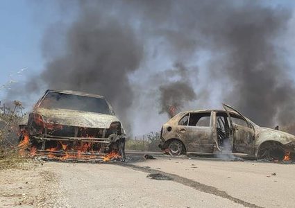 ٤ اصابات برصاص الاحتلال ومستطونون يحرقون ٥ مركبات