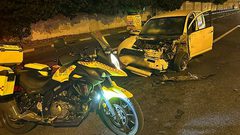 حورة: إصابة شاب بجراح خطيرة جراء تعرضه لحادث سير