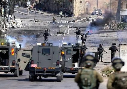 مواجهات مع قوات الاحتلال في بيت فوريك شرق نابلس