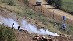 اصابات بالاختناق بين اللبنانين خلال قمع الاحتلال مسيرة في كفر شوبا