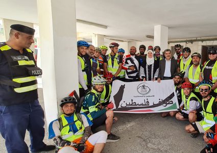 فريق "طواف فلسطين للدراجات الهوائية" يصل إلى رام الله