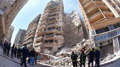 انهيار مبنى مكون من 13 طابقا في الإسكندرية