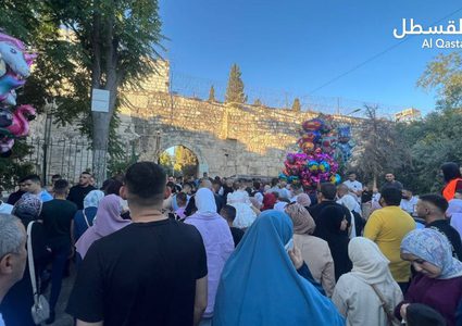 من أجواء أول أيام عيد الأضحى المبارك في المسجد الأقصى المبارك.