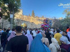 من أجواء أول أيام عيد الأضحى المبارك في المسجد الأقصى المبارك.